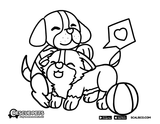 Dogs Coloring Sheet